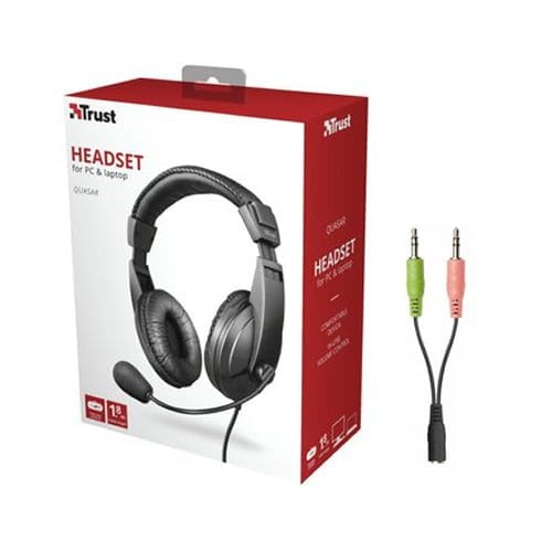 Diadema Trust Quasar Con Microfono Dos Plug - Imagen 2