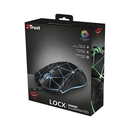 Mouse Gamer Trust Alambrico GTX 133 Locx Negro - Imagen 2
