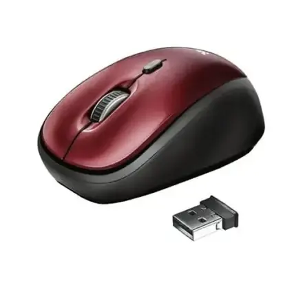 Mouse Trust Inalambrico USB Yvi Rojo