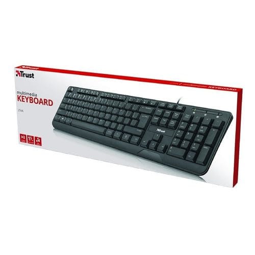 Teclado Trust Ziva Multimedia Alambrico Anti Derrames - Imagen 2